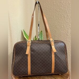 CELINE MACADAM VINTAGE SHOULDER BAG